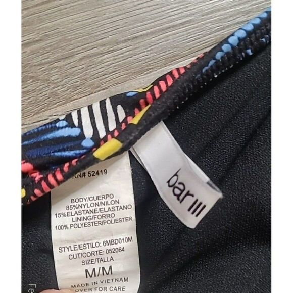 BAR III Sexy Strappy Plunge High Cut Hip One-Piece Bathingsuit Women's Sz Medium - Picture 6 of 6